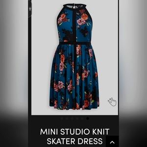 Torrid Floral Mini Skater Dress